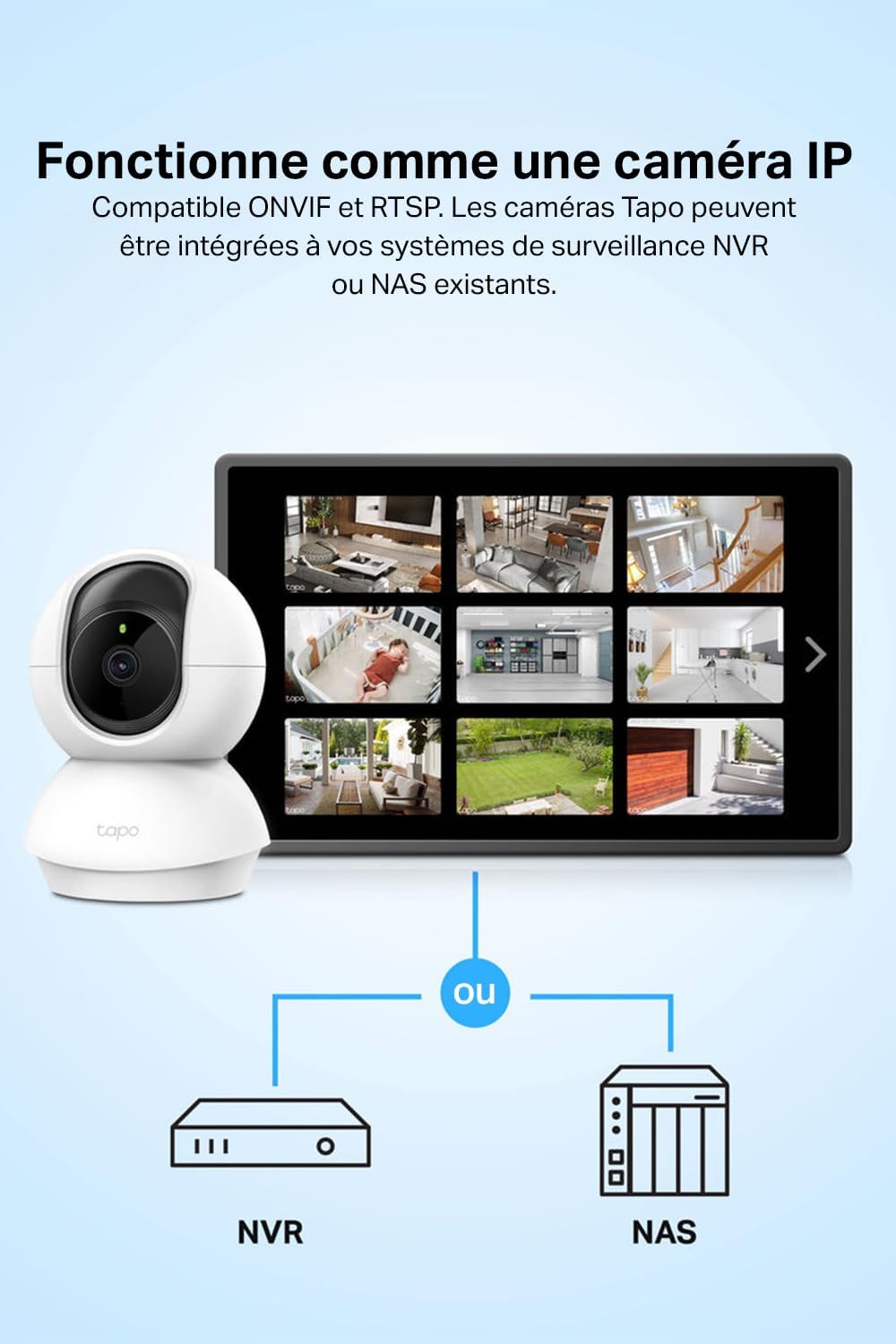 Tapo 2K Caméra Surveillance WiFi