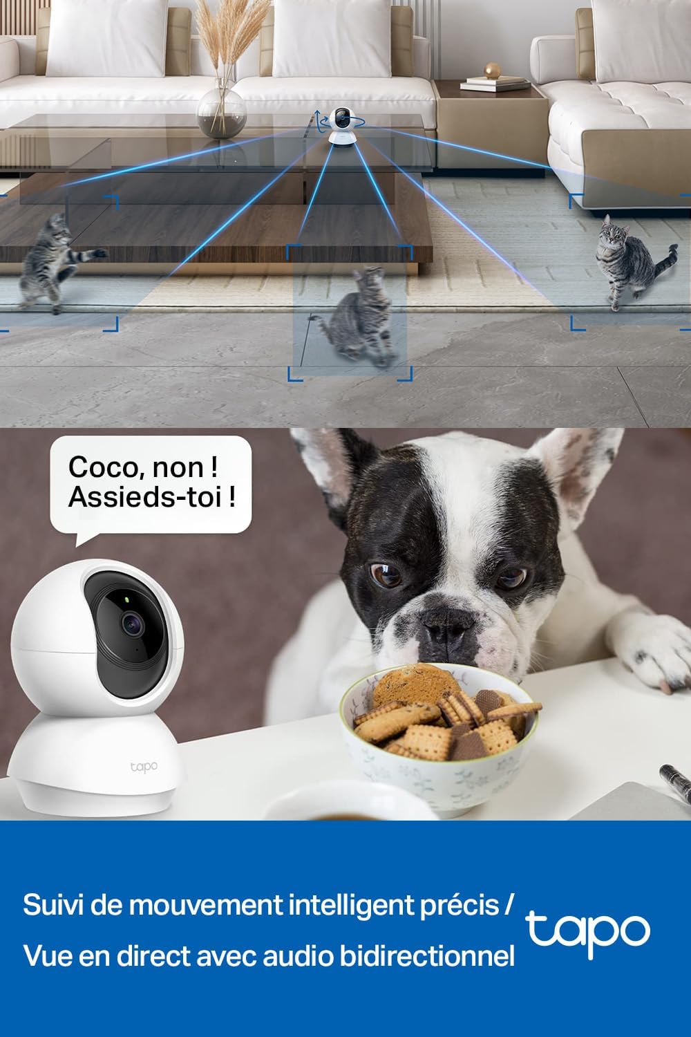 Tapo 2K Caméra Surveillance WiFi