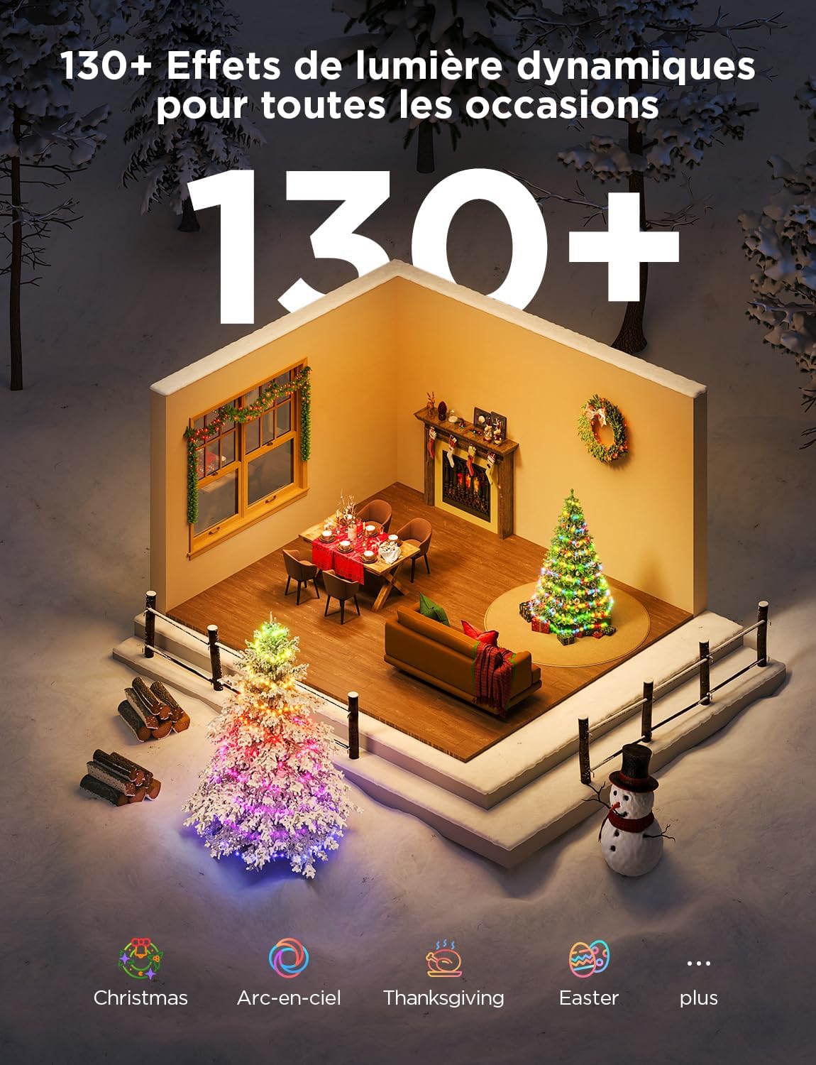 Guirlande de Noël RGB 30m