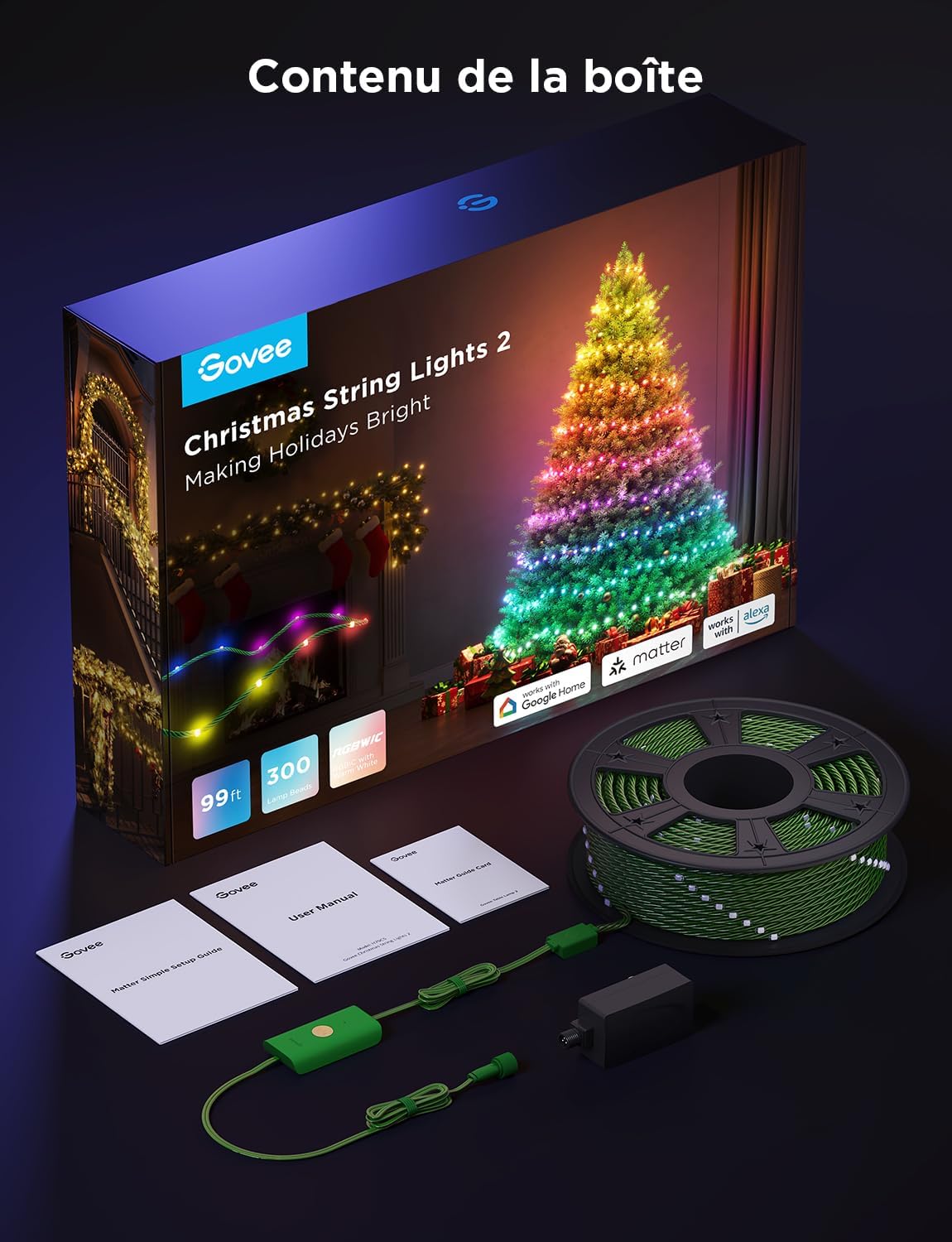 Guirlande de Noël RGB 30m