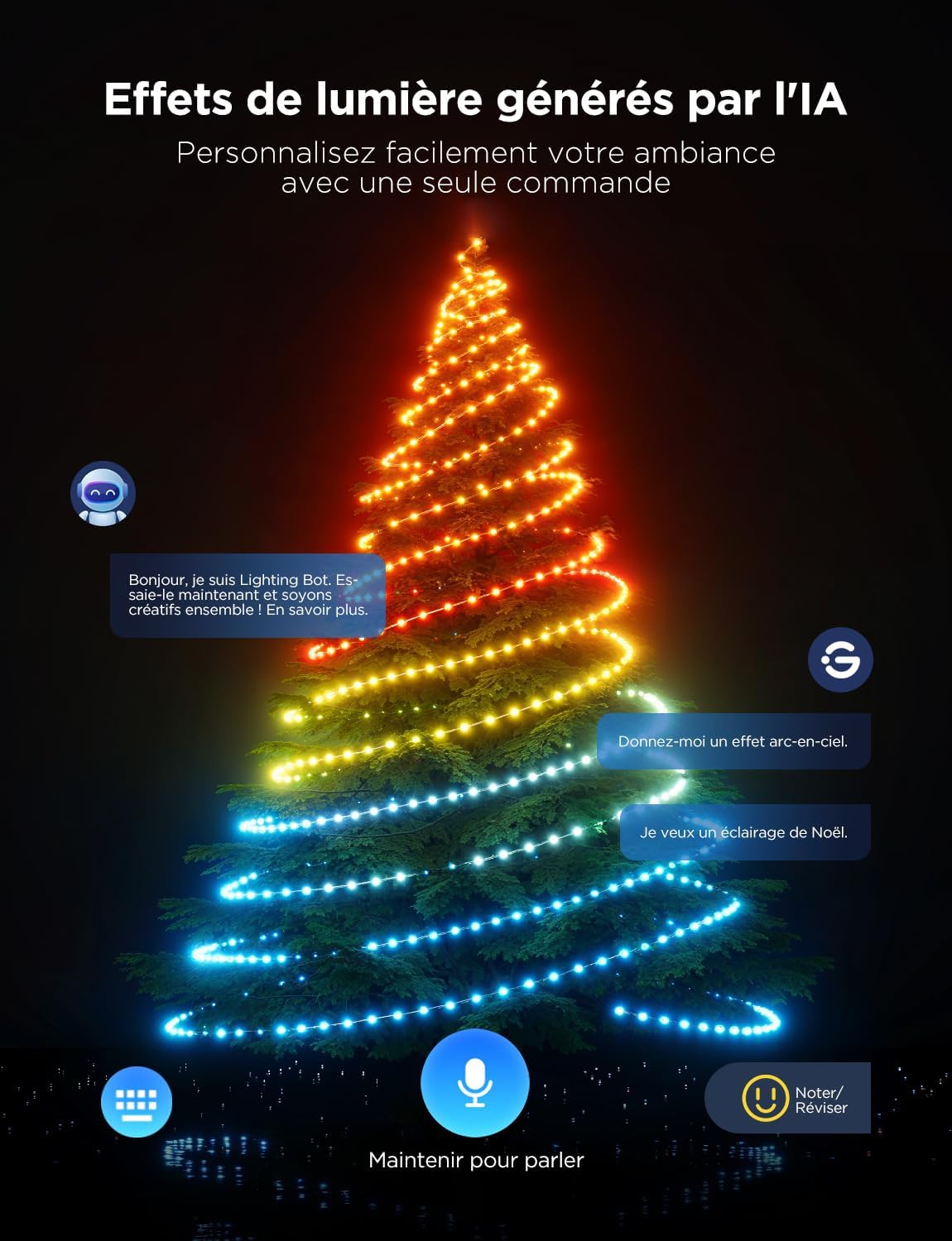 Guirlande de Noël RGB 30m